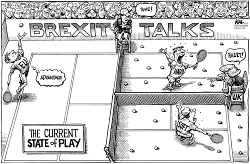 Original Artwork of Brexit negotiations from The Economist